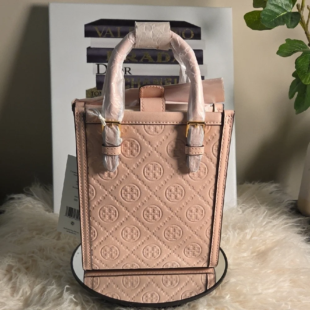 Tory Burch NWT Mini T Monogram Leather Tote Bag